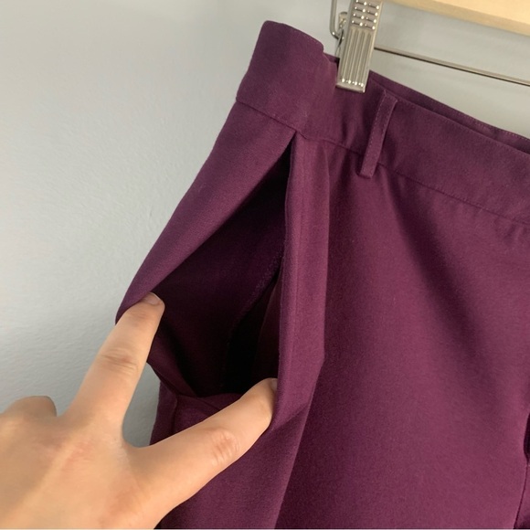 Universal  Standard Womens Cigarette Pants Purple Rayon Trouser Ankle M 18 20 - Picture 12 of 14
